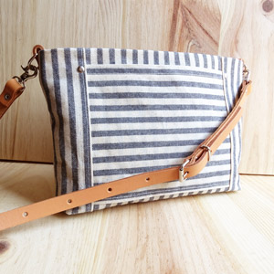Striped mini bag